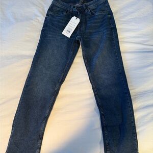 Men's Slim Straight Dark Blue Jeans